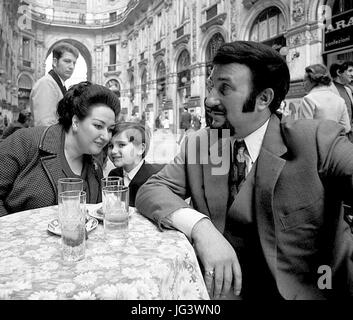 Montserrat Caballé, Bernabé Martí et fils 1971c Banque D'Images