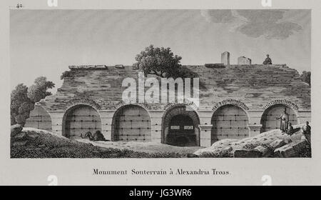 Monument souterrain à Alexandria Troas - Choiseul-gouffier Gabriel Florent Auguste de - 18 Banque D'Images
