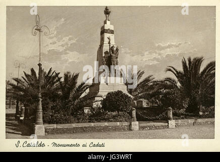 Monumento ai caduti della prima guerra mondiale 28Città di San Cataldo Provincia Caltanissetta2928129 Banque D'Images