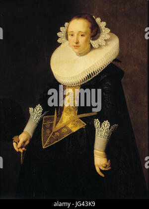 Nicolaes Eliasz. Pickenoy (1588E288921650-56)- Portrait d'une femme de ans -vuotiaan muotokuva - naisen - Porträtt av -årig barrage (29178835570) Banque D'Images