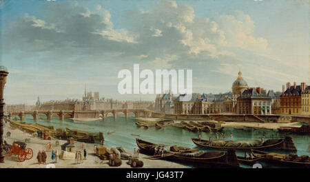 Nicolas-Jean-Baptiste Raguenet, une vue de Paris avec l'Île de la Cité - Getty Museum Banque D'Images