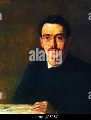 Portrait von Rudolf Steiner 1892 Otto von à Weimar gemalt Fröhlich Banque D'Images