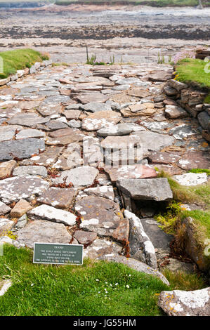 L'objet de fouilles vidanger au début de la colonisation scandinave sur Brough de Birsay, Orkney. Plus de détails dans la description. Banque D'Images