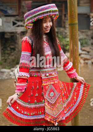 Costumes traditionnels, Hilltribe village Cat Cat à Sapa à Lao Cai, Vietnam
