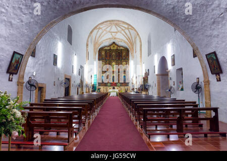 Église de monastère historique de San Bernardino à Valladolid, Mexique. Banque D'Images