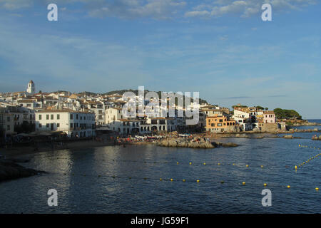 Coucher du soleil à Calella de Palafrugell, Costa Brava, Gérone, Catalogne, Espagne,province Banque D'Images