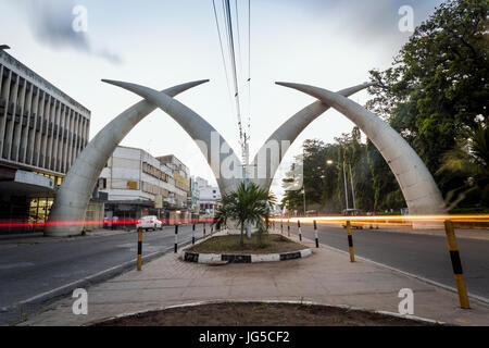 Centre-ville de Mombasa, Kenya, Afrique de l'Est Banque D'Images