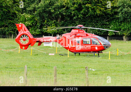 La nouvelle Irlande du Nord Air Ambulance hélicoptère. Banque D'Images