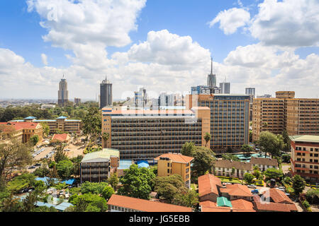 La ville de Nairobi - capitale du Kenya, Afrique de l'Est Banque D'Images