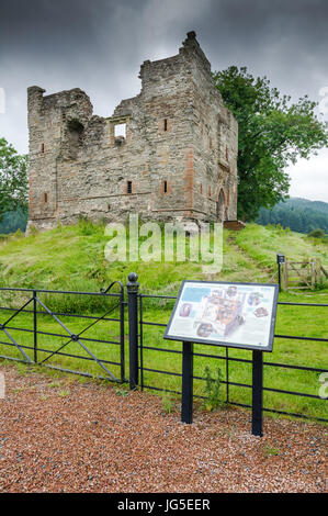 Les vestiges de pierre de Hopton castle, Shropshire. Banque D'Images