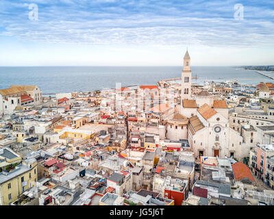 Vue panoramique de la vieille ville de Bari, Pouilles, Italie Banque D'Images