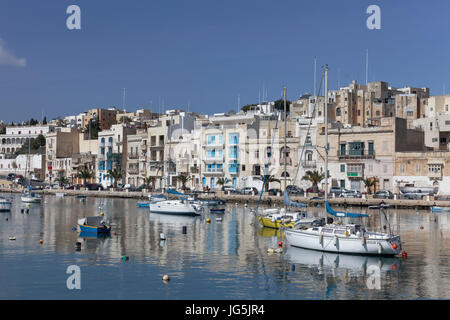 Cityscape de Kalkara, les trois villes, Malte Banque D'Images