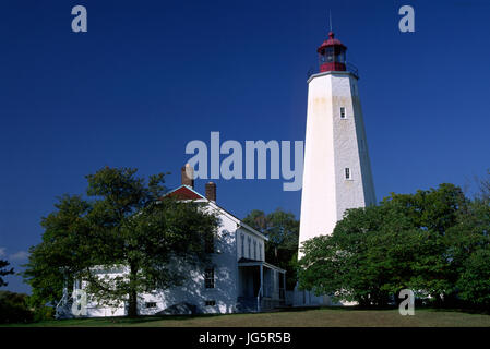 Sandy Hook Lighthouse, Gateway National Recreation Area, New Jersey Banque D'Images