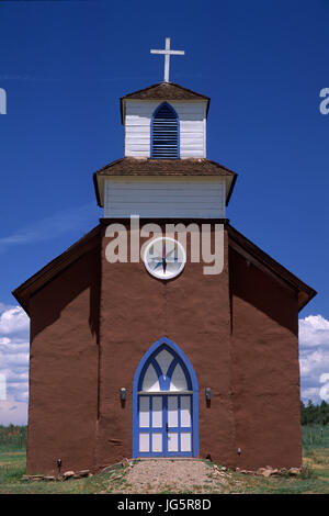 Église San Rafael, La Cuerva National Historic District, Santa Fe Trail National Scenic Byway, Nouveau Mexique Banque D'Images