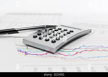 Comptabilité financière Analyse des graphiques du marché boursier Banque D'Images