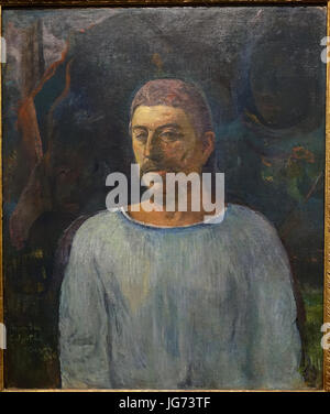 Self Portrait (près de Golgotha) par Paul Gauguin, 1896, huile sur toile - Museu de Arte de São Paulo - DSC07379 Banque D'Images