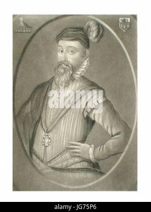 Sir John Perrot 28c. 15 -159 9 gravure d'après George Powle Banque D'Images