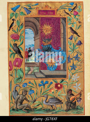 Splendor Solis - Traité d'Alchimie - Les armoiries de l'art Banque D'Images