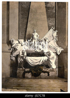 Straßburg Denkmal des Marschals Moritz von Sachsen um 1900 Banque D'Images