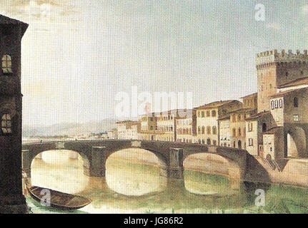 Vue de l'ancienne Florence par Fabio Borbottoni 1820-1902 28429 Banque D'Images