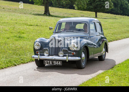 Sunbeam Talbot Mark III (1956) Classic, collectable restauré véhicules d'époque arrivant pour l'événement de Mark Woodward à Leighton Hall, Carnforth, Banque D'Images