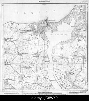 1877 : Warnemünde Banque D'Images