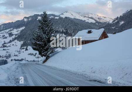 Paysage de montagne, Flumet, France - paysage de montagne, Flumet, France Banque D'Images