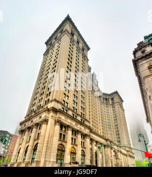 Manhattan Municipal Building à New York City, USA Banque D'Images