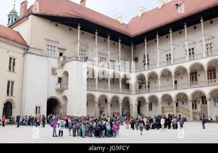 Le château de Wawel, Kraków, Pologne Banque D'Images