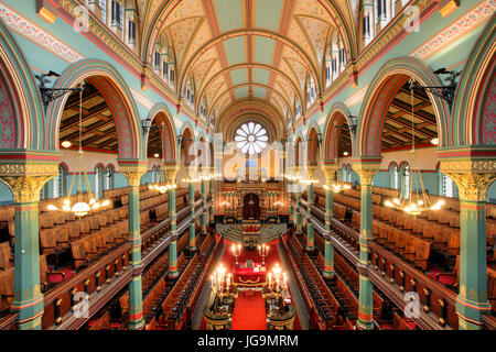 Princes Street Synagogue, Liverpool, montrant l'intérieur.''' Banque D'Images