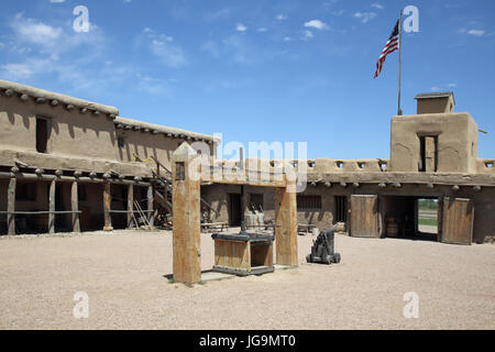 Virages old fort, un grand et fort adobe hiistoric trading post au Colorado Banque D'Images