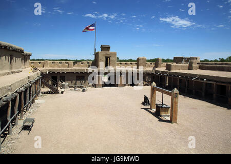 Virages old fort, un grand et fort adobe hiistoric trading post au Colorado Banque D'Images