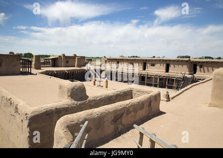 Virages old fort, un grand et fort adobe hiistoric trading post au Colorado Banque D'Images