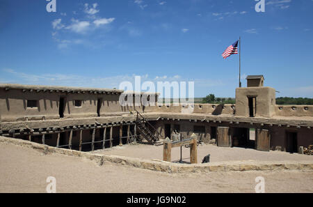 Virages old fort, un grand et fort adobe hiistoric trading post au Colorado Banque D'Images