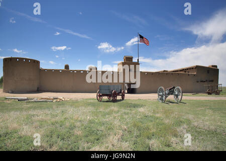 Virages old fort, un grand et fort adobe hiistoric trading post au Colorado Banque D'Images