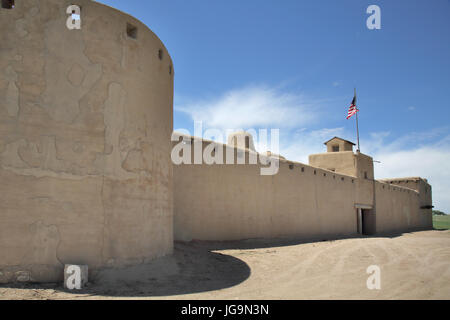 Virages old fort, un grand et fort adobe hiistoric trading post au Colorado Banque D'Images