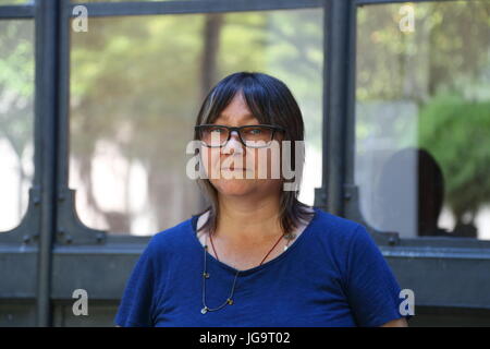 Écrivain écossais Ali Smith. Photocall avec deux des candidats pour la quatrième édition du Premio Strega, Jenny Erpenbeck/ et Ali Smith, qui seront présents à la soirée du 5 juillet de la littérature Festival International de Rome. (Photo de Matteo Nardone / Pacific Press) Banque D'Images