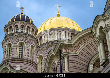 RIGA, Lettonie - CIRCA Juin 2014 : des détails architecturaux de la Nativité du Christ dans la cathédrale de Riga Banque D'Images