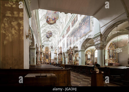 Visite de St Peter's Abbey à Salzbourg, Autriche Banque D'Images