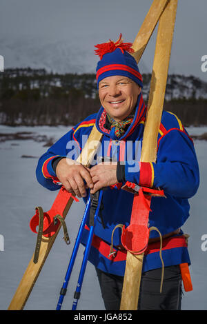 Ski de fond, Laponie, Suède Banque D'Images