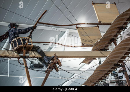 Modèle de l'aviateur français Henri Fabre (1910) Banque D'Images