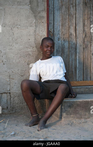 Portrait de l'enfant africain, à Maun Botswana Banque D'Images