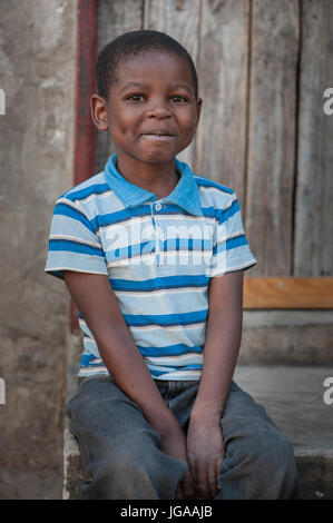 Portrait de l'enfant africain, à Maun Botswana Banque D'Images