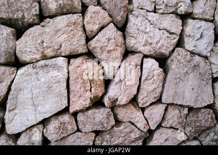 Mur de briques de ciment pas Banque D'Images