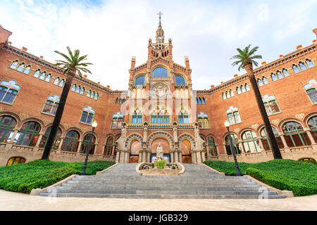Hôpital de la Santa creu i Sant Pau, Barcelone, Espagne Banque D'Images
