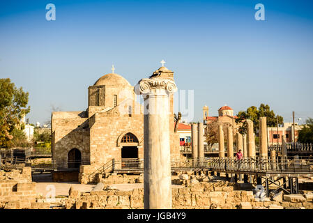 L'Église Ayia Kyriaki Chrysopolitissa à Paphos, République de Chypre Banque D'Images