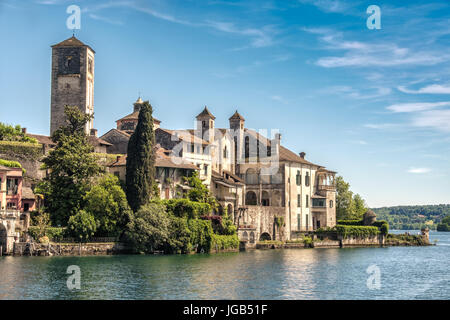 Isola San Giulio (île de San Giulio) - Lac d'Orta - Novara - Piémont - Italie Banque D'Images