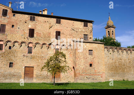 Italie, Toscane, Buonconvento, murs Banque D'Images