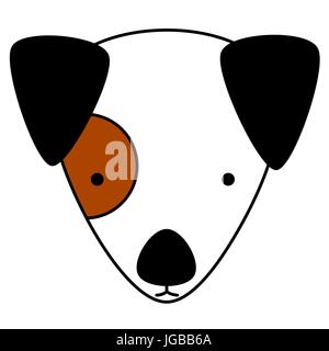 Cute cartoon chien Jack Russell vector illustration isolé sur fond blanc Illustration de Vecteur