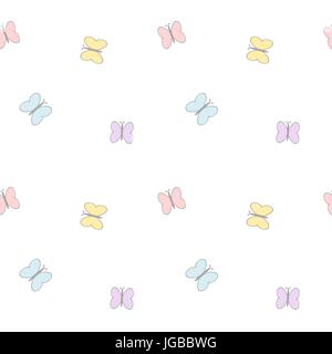 Cute cartoon papillons colorés vecteur illustration de fond transparent Illustration de Vecteur